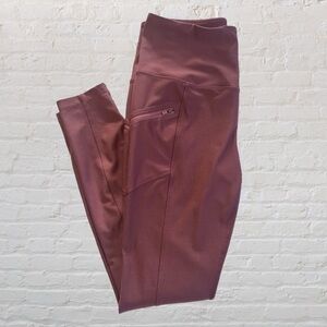 Eddie Bauer Pink Slim Activewear Pants with 2 Zipper Side Pockets in Size M